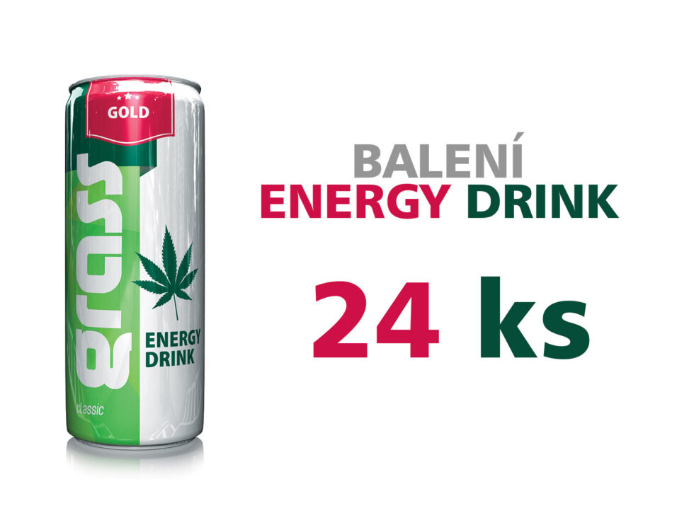 GOLD GRASS ENERGY DRINK - balení 24ks